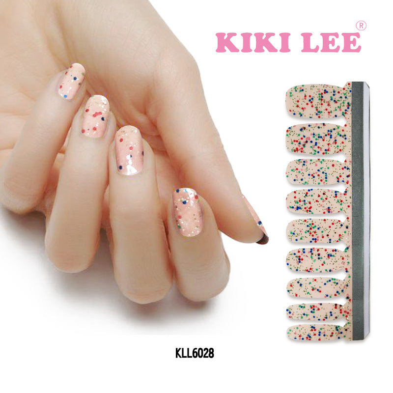KIKILEE Stickers para Uñas: Pegatinas Completas con Efecto Esmalte y Brillo, Fáciles de Aplicar