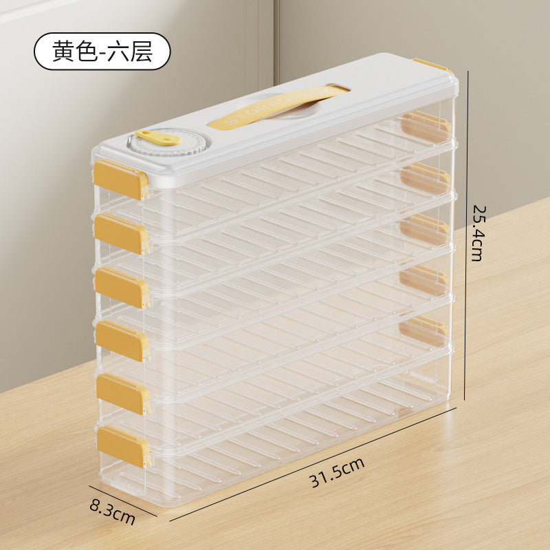 Caja de almacenamiento para dumplings congelados: recipientes de grado alimenticio para nevera y organización