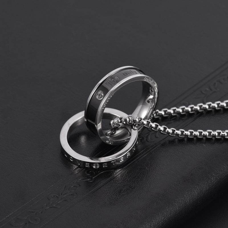 Collar de pareja Símbolo de unión indestructible - Acero Inoxidable