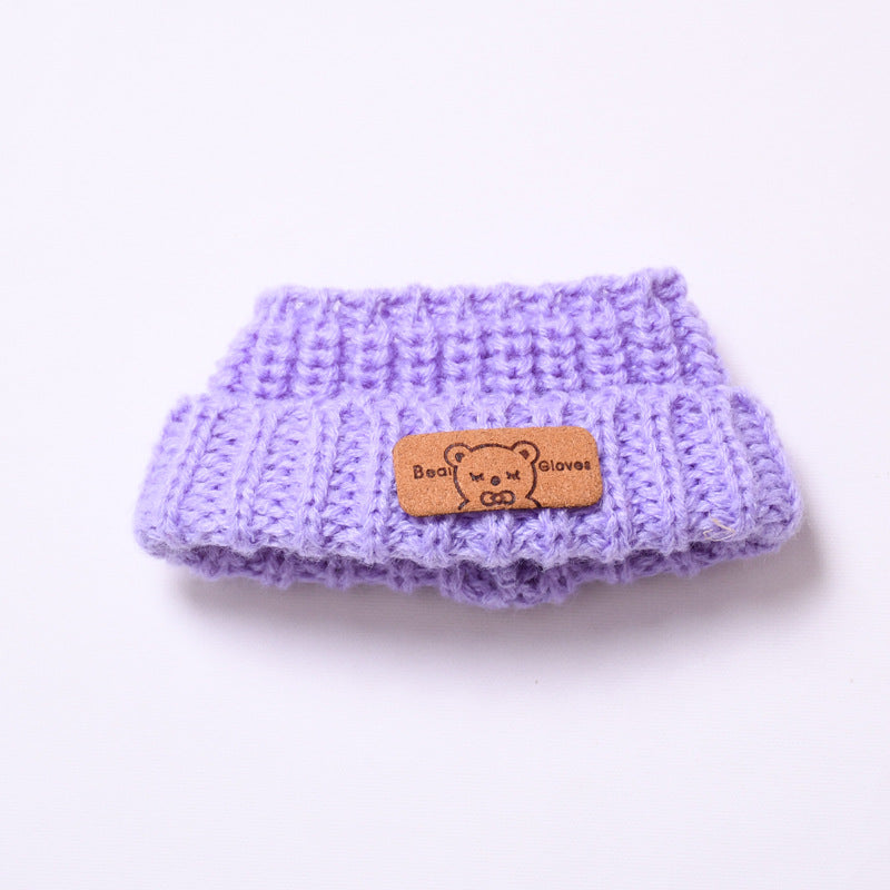 Conjunto tejido para muñeca Labubu 17 cm: suéter, gorro y bolso