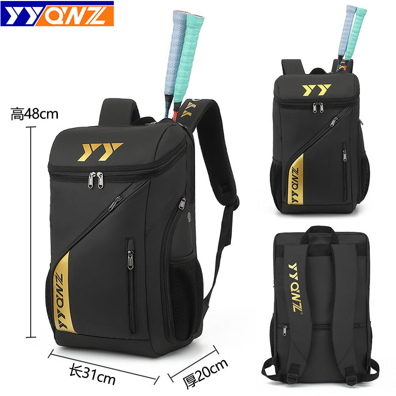 Mochila de Bádminton Unisex – Bolsa de Hombro para 3 Raquetas con Compartimentos Funcionales