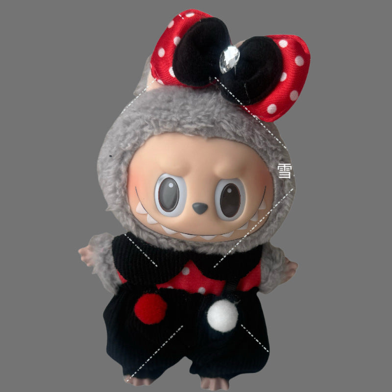 Bonitos conjuntos de Ropa y zapatos para muñecas:Accesorios para labubu de 17cm (Muñeca no incluida)