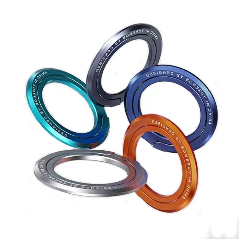 Soporte Magnético MagSafe con Anillo: Soporte Plegable de Metal para Teléfonos, Ideal para Escritorio y Uso Manos Libres