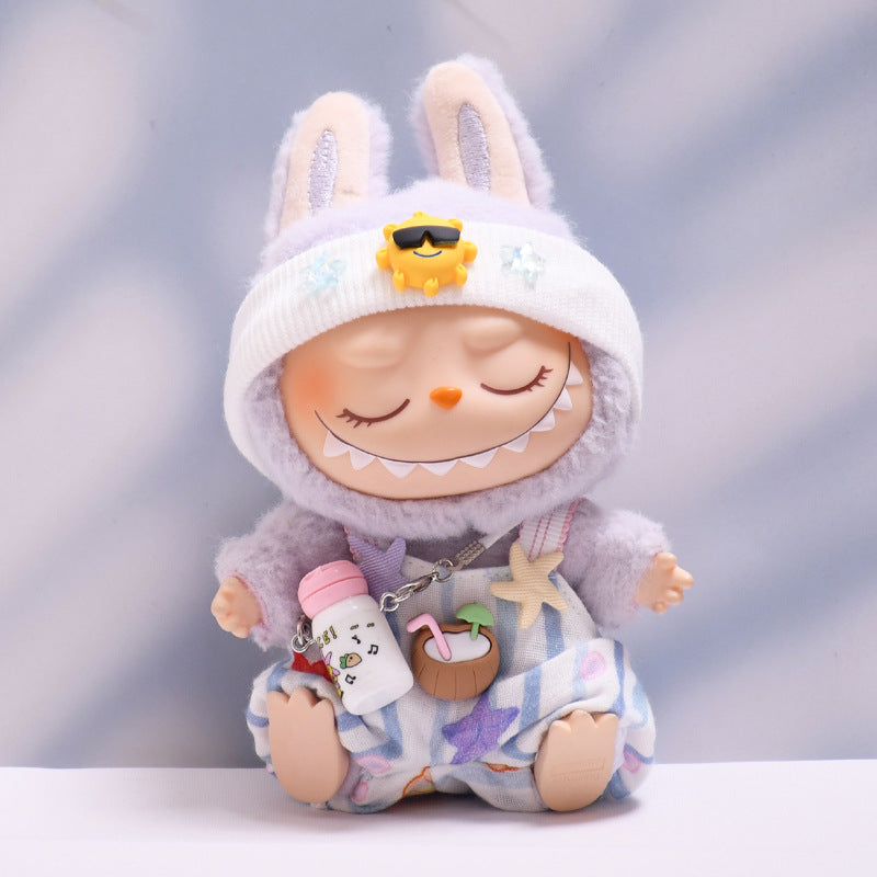 Ropa de Playa para Muñeca Labubu 17 cm – Set con Mini Termo y Accesorios (Muñeca No Incluida)