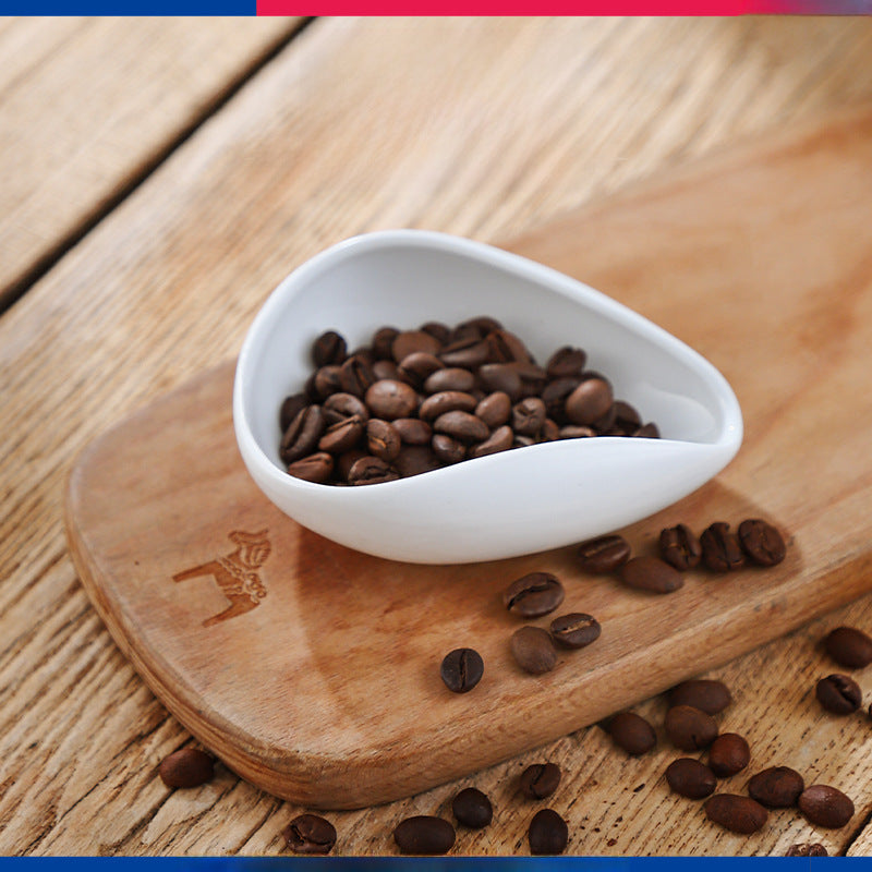 Balanza de café Bincoo: Plato de cerámica para medir café, tazón y cuchara de precisión