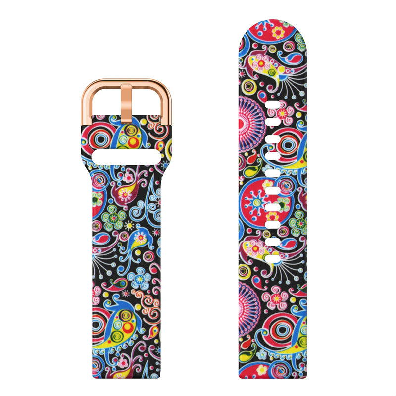 Printed Silicone Strap for Samsung Galaxy Active2 and Watch4: Compatible with Huawei GT 20/22mm
