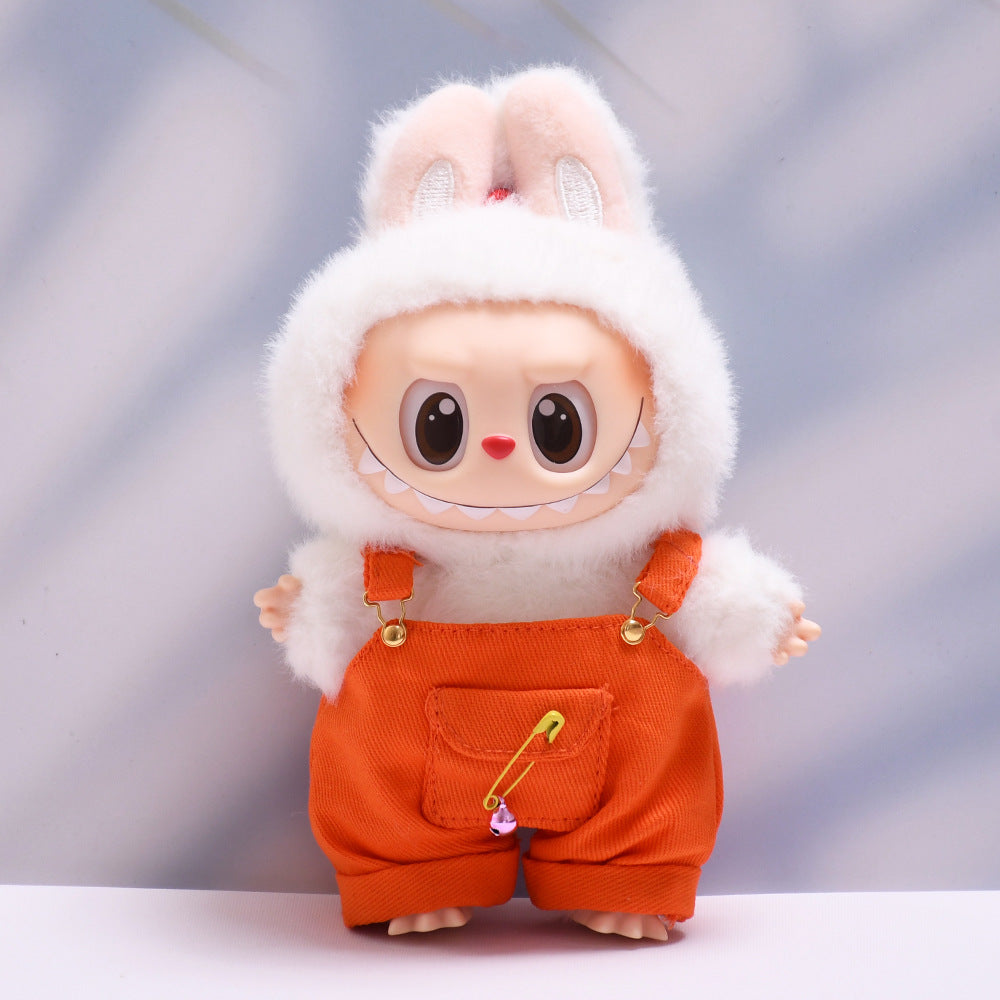 Set de Peto Multicolor con Bolsillos Labubu: Compatible con Labubu, Set de Ropa y Accesorios para Muñecas de 17cm, Complementos para Labubu (Muñeca no incluida)