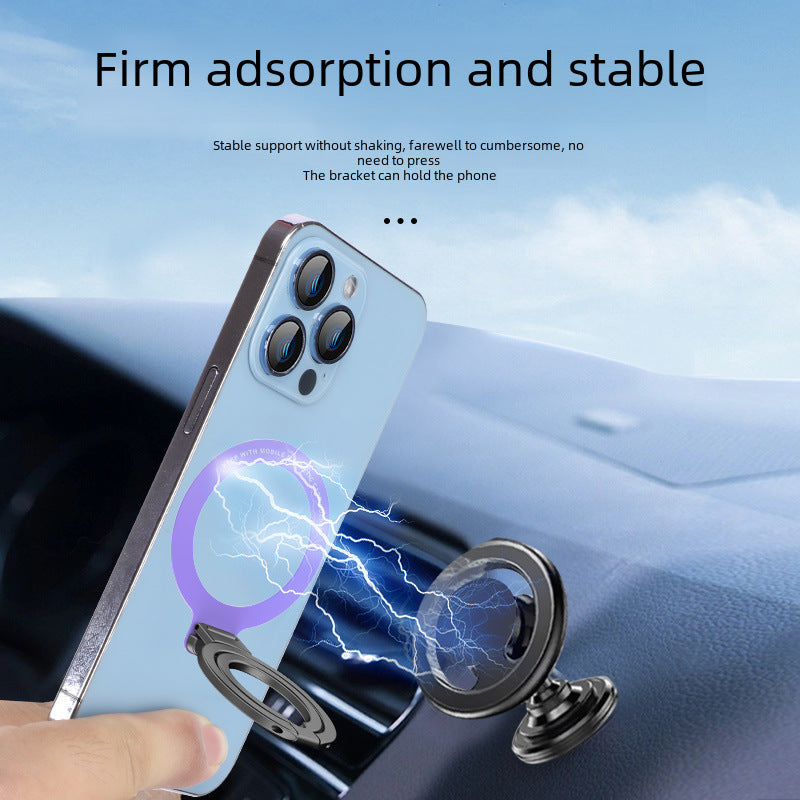 Soporte de Anillo Magnético MagSafe: Diseño Metálico Ultra Delgado con Doble Anillo y Función Plegable