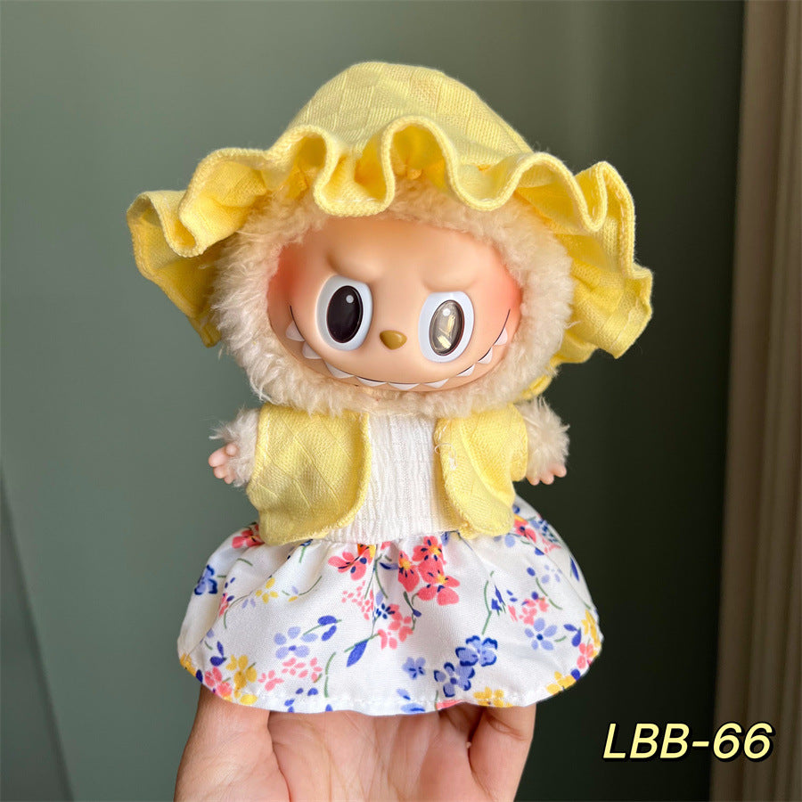 Ropa para Labubu de 17cm – Estilo Urban, Kawaii, Retro, Cosplay, preppy coreano y Más (Muñeca no incluida)