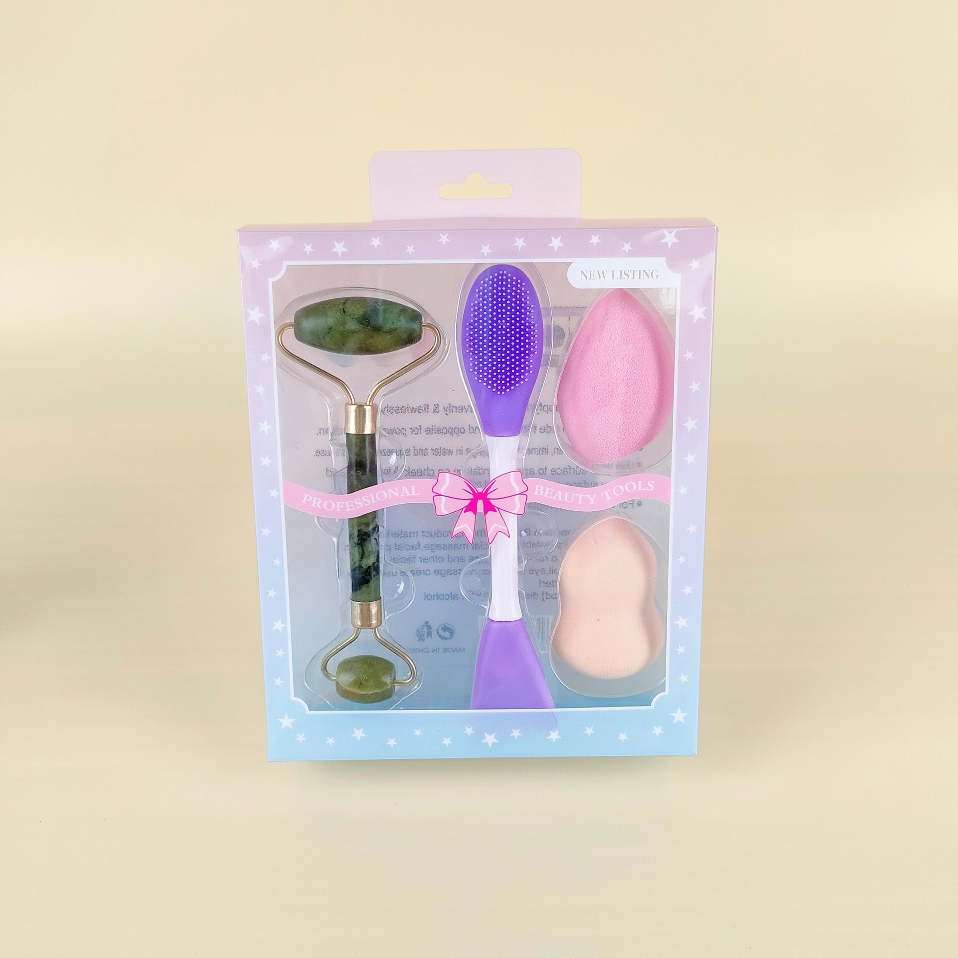 Esponja de Belleza y Cepillo Facial: Juego de Limpieza Doble Cara con Cerdas Suaves y Silicona