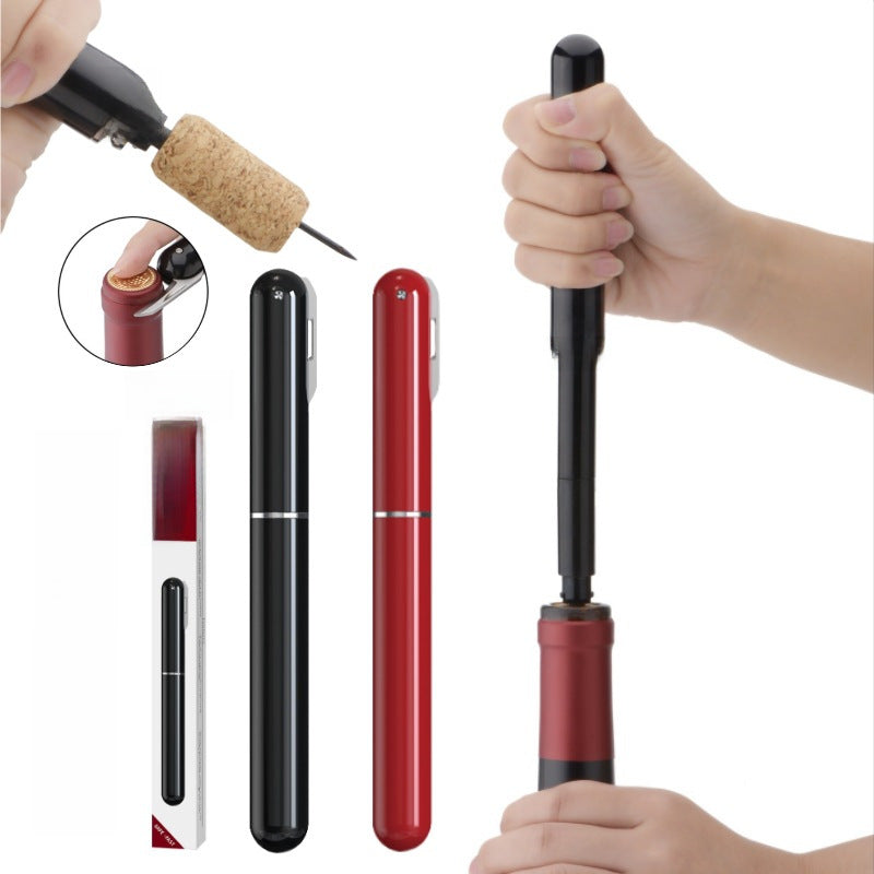 Abridor de Botellas de Vino Portátil: Sacacorchos en Forma de Bolígrafo, Ideal para Vinos y Regalos