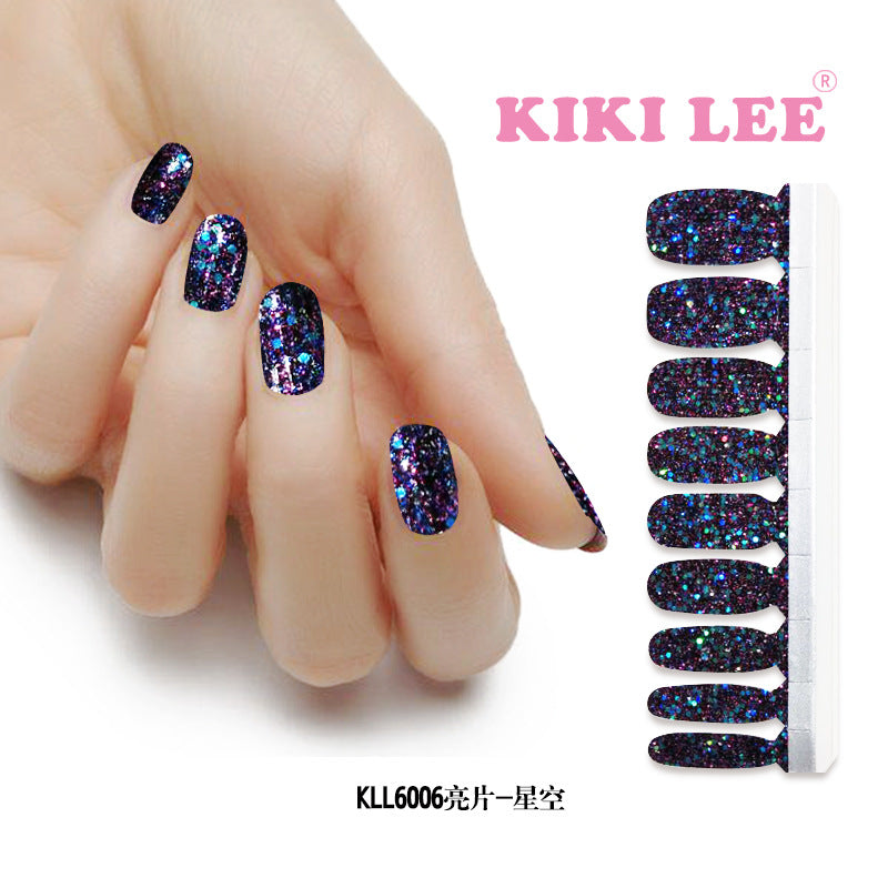 KIKILEE Stickers para Uñas: Pegatinas Completas con Efecto Esmalte y Brillo, Fáciles de Aplicar