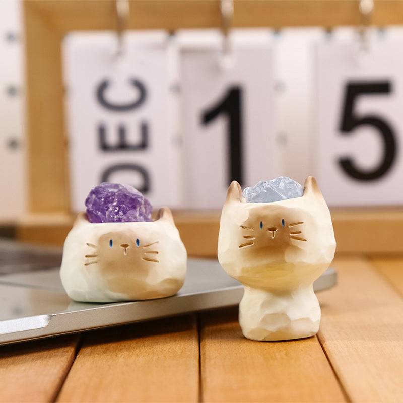 Luz Nocturna Aromatizante con Cuarzos y Figura de Animalito – Caja Sorpresa