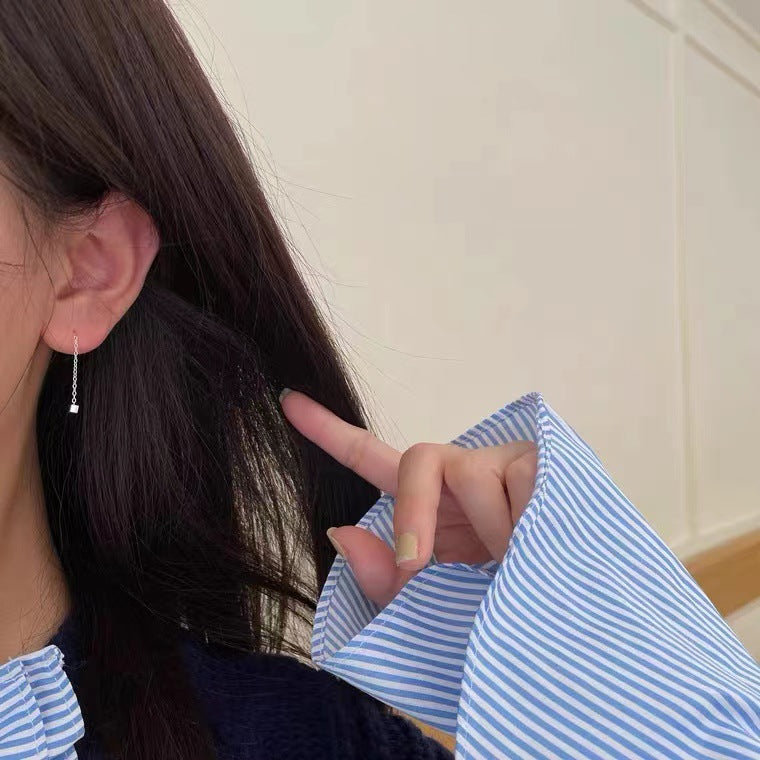 Pendientes Enhebrador en Plata 925 – Diseños de Trébol, Copo de Nieve, Corazón y Mariposa