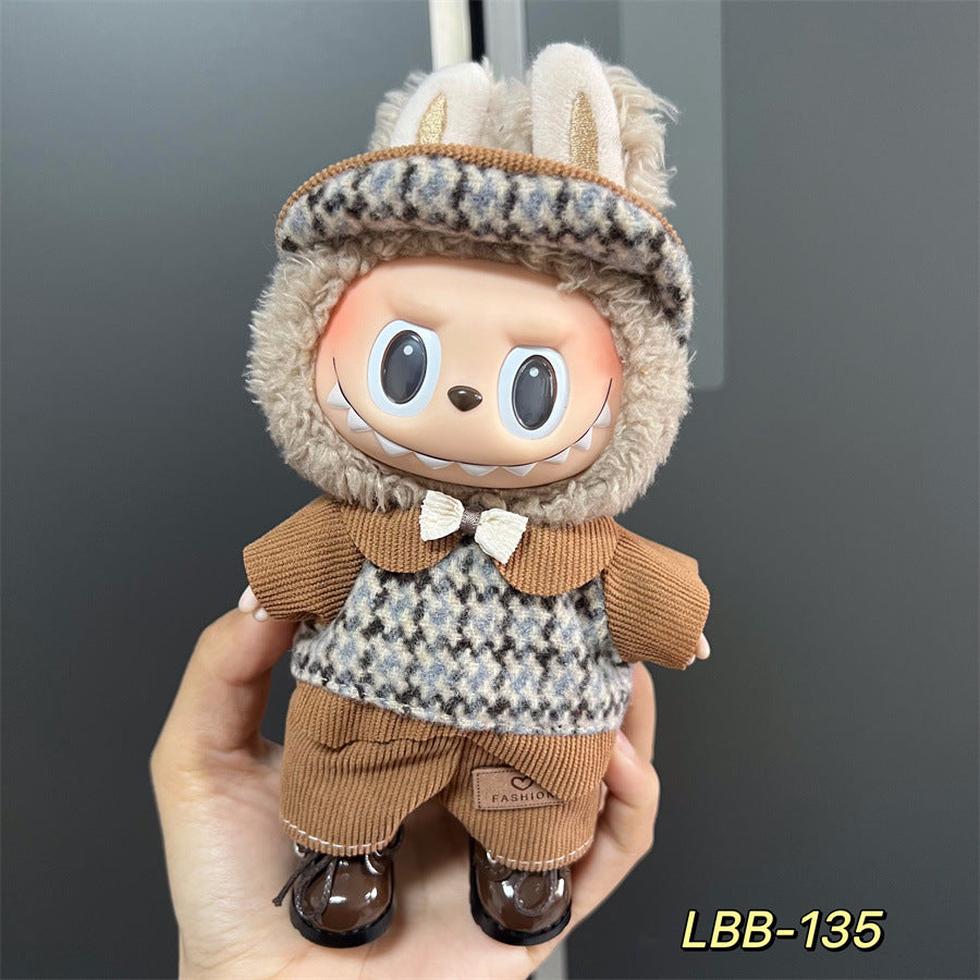 Luxury Style: Compatible with Labubu, Clothing Set, Accessories for 17cm Dolls, Accessories for Labubu (No Doll)