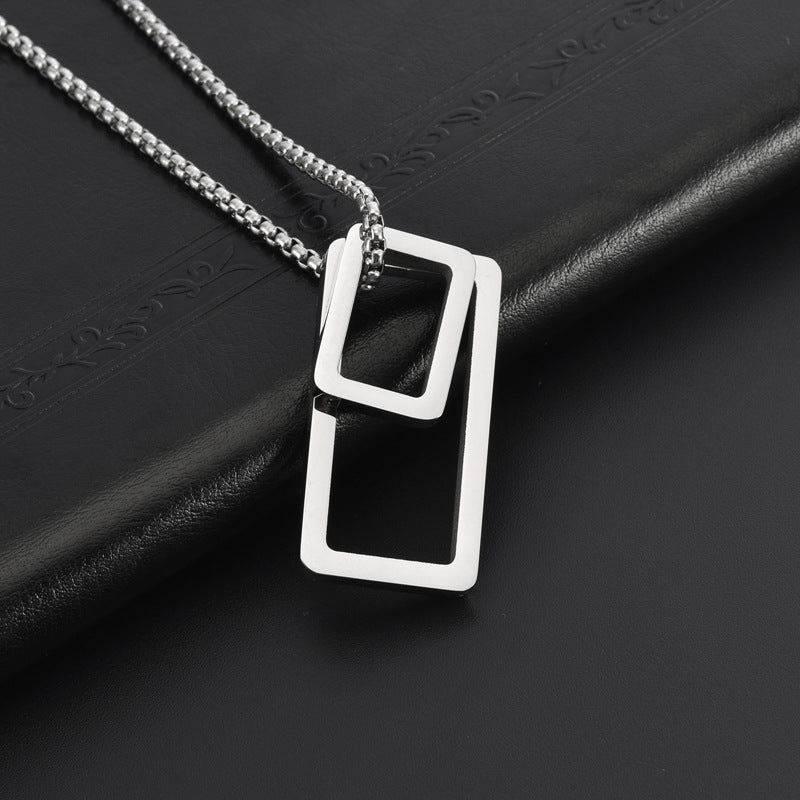 Cadena Geométrico Irregular Minimalista para Hombre – Acero Inoxidable