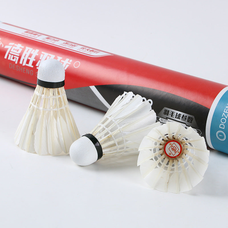 Volantes de bádminton para entrenamiento – Plumas de ganso y pato, con base de corcho y fibra