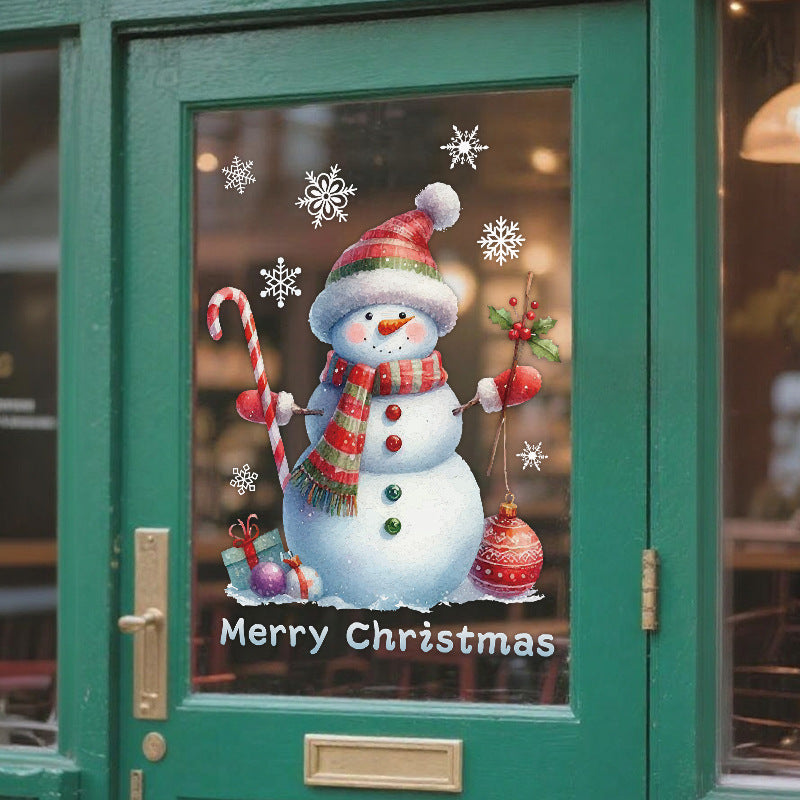 Pegatinas Navideñas de Santa Claus, Reno y Muñeco de Nieve | Decoración para Ventanas