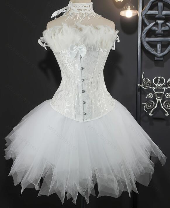 Vintage Lace Top with Puffy Skirt - 2-Piece Set