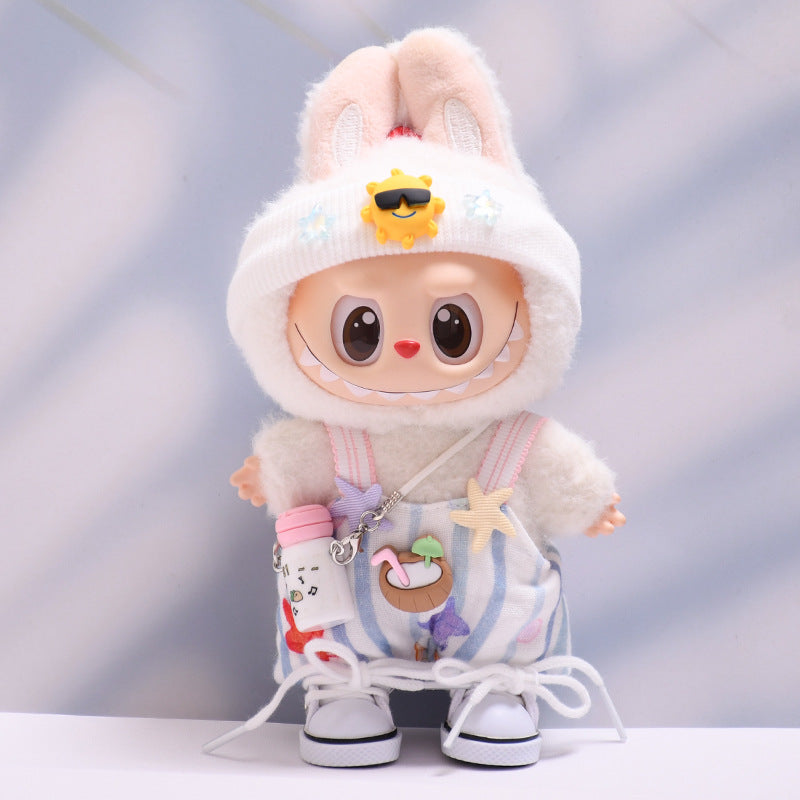 Ropa de Playa para Muñeca Labubu 17 cm – Set con Mini Termo y Accesorios (Muñeca No Incluida)