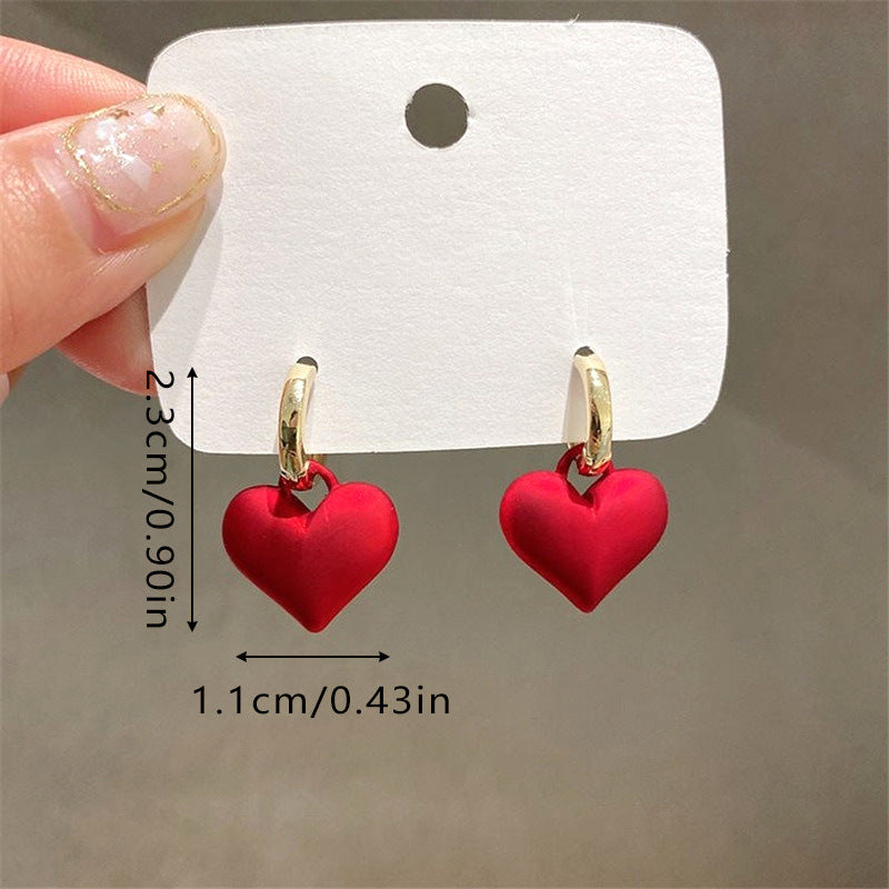 Pendientes de Corazón Colgante - Ligeros con Toque Retro, Regalo de Amor y Amistad
