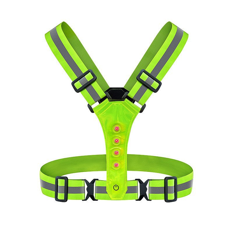 Chaleco reflectivo con luz LED para ciclismo