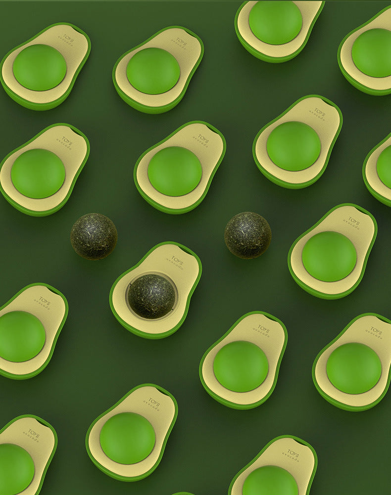 Juguete para Gatos de Hierba Gatera y Aguacate: Bola Divertida y Rotativa para Mascotas