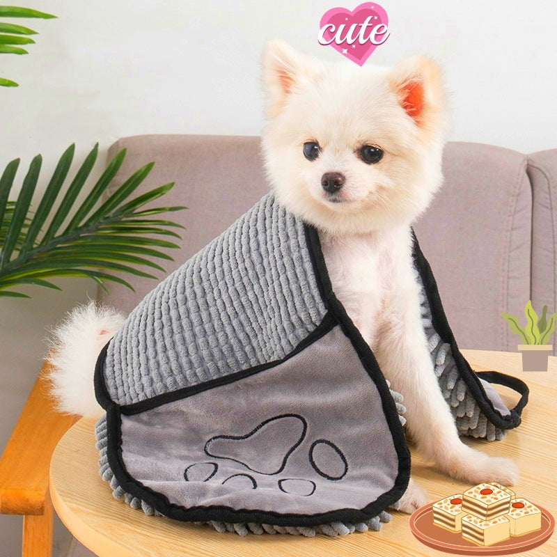 Toalla absorbente para perros con guantes integrados