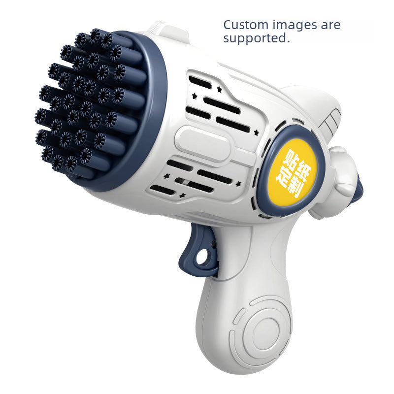 Pistola eléctrica de burbujas con luces LED para niños