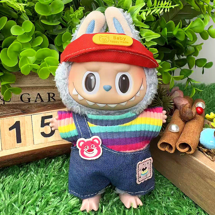 Playeras Streetwear para Muñecos Labubu – Ropa Urbana para Muñecas de 17cm (Muñeca no incluida)