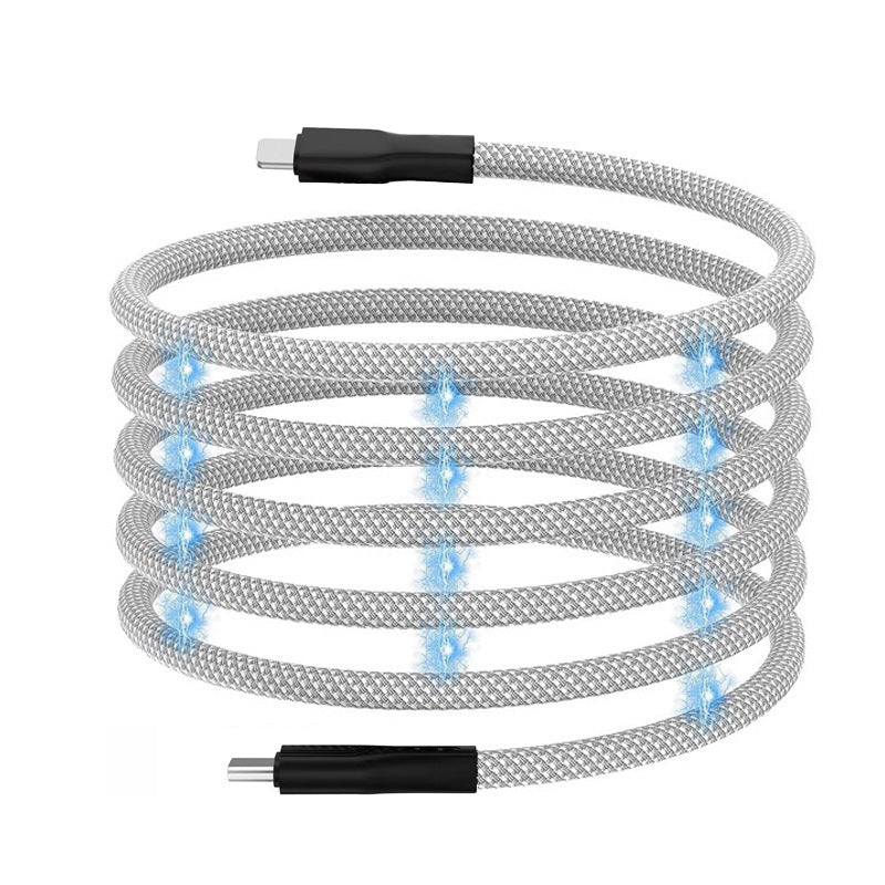 Cable de Carga Magnético 100W con Almacenamiento Automático: Compatible con Apple PD y Tipo-C para Carga Rápida