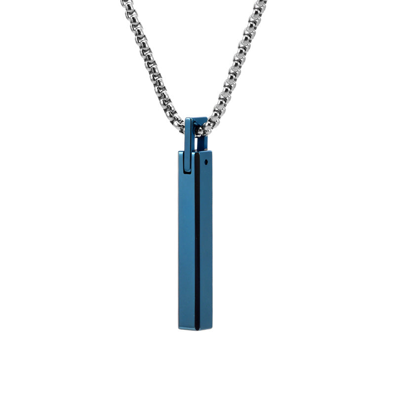 Collar Geométrico Minimalista para Hombre de Acero Inoxidable – Estilo Moderno y Elegante