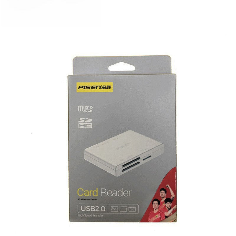 Lector de Tarjetas Todo en Uno Pisen: Mini USB 2.0 para TF, SD, CF y MS