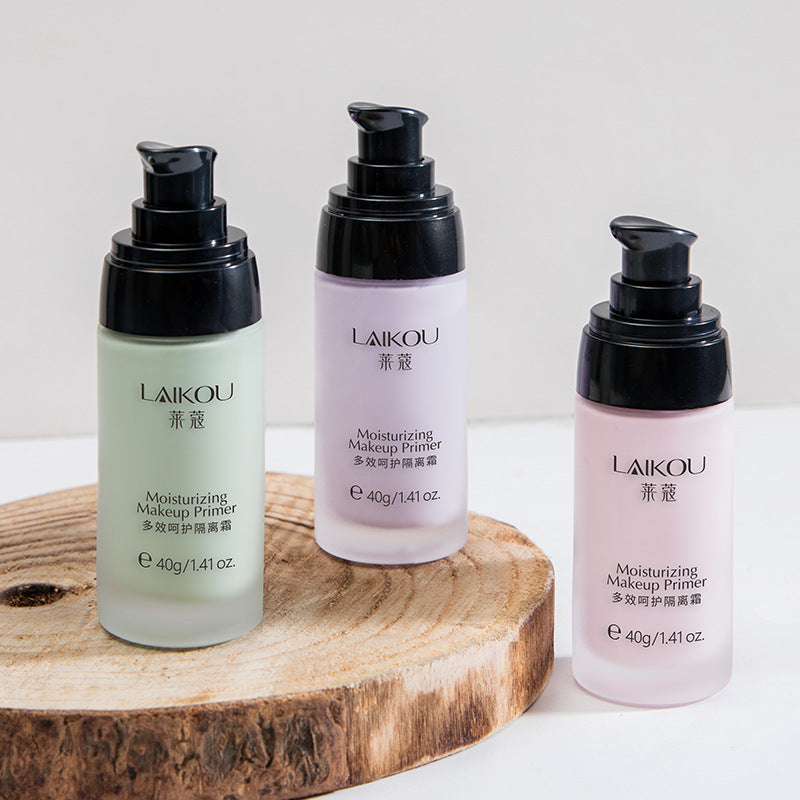 LaiKou Crema de Maquillaje Fijadora Verde y Morada: Base Hidratante Natural para Estudiantes