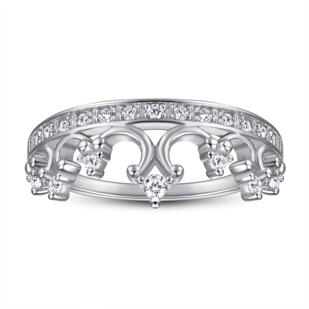 Anillo en Forma de Corona para Mujer: Plata 925 – Elegancia y Estilo Real