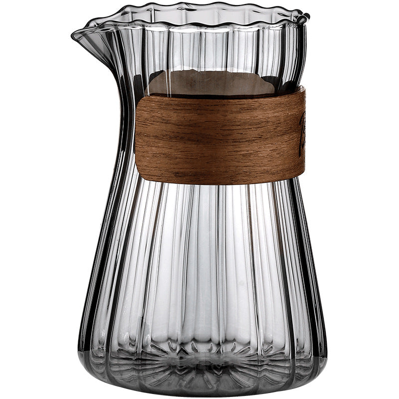 Bincoo: Juego de cafetera de goteo con jarra de café a rayas, tetera de nube, tazas de café al estilo japonés y jarra de infusión fría