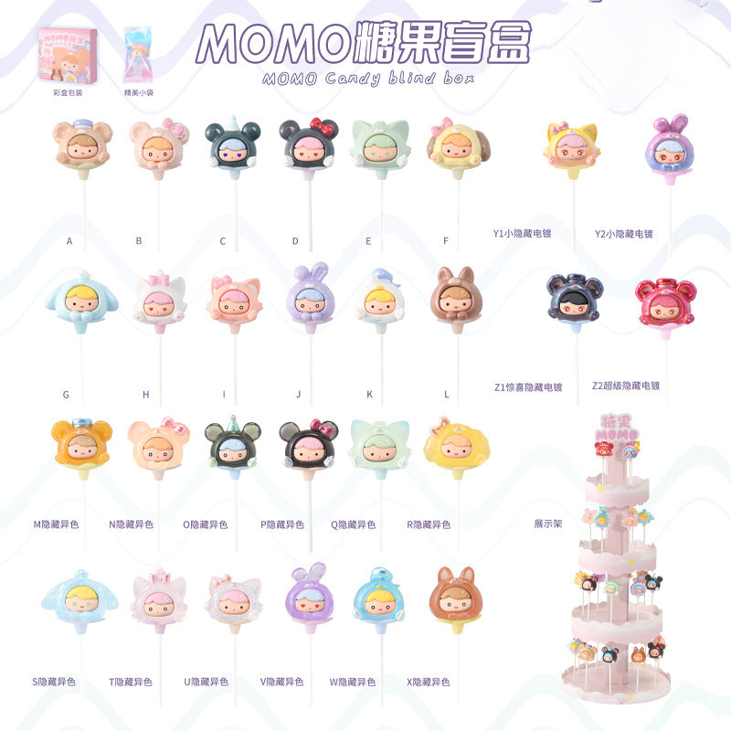 Caja sorpresa con figuras MOMO de colores
