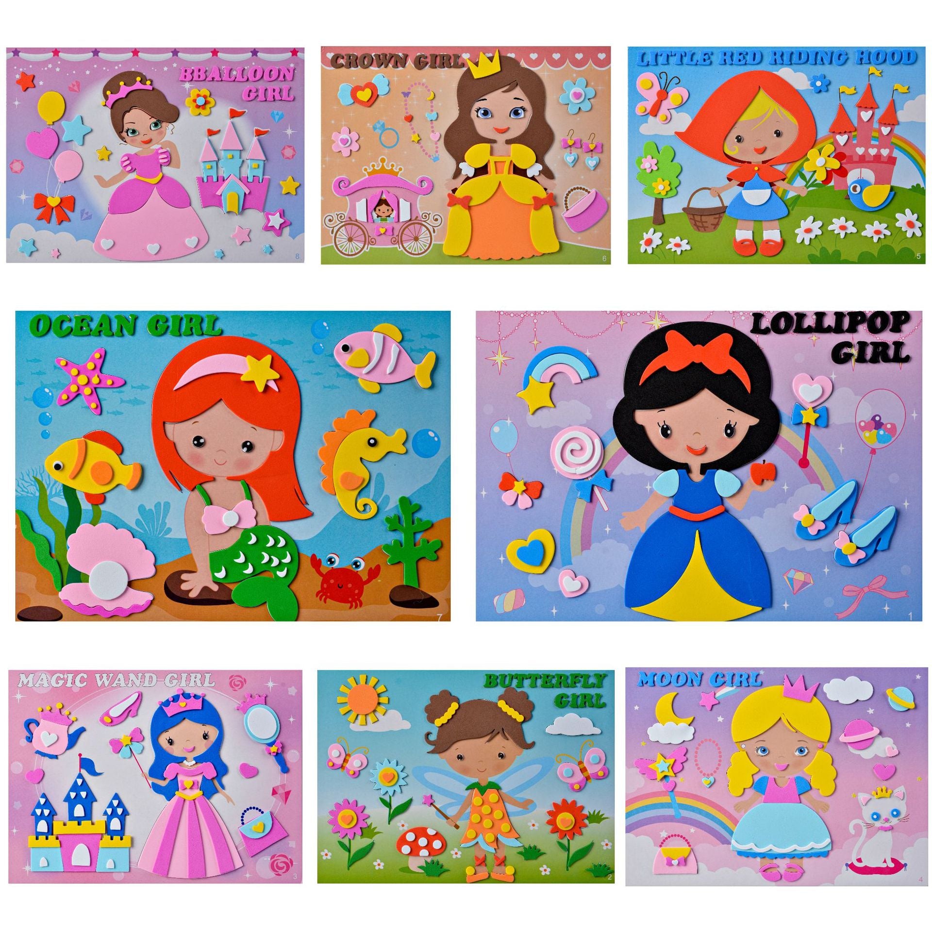 Pegatinas de Princesas para Manualidades Infantiles y Decoración