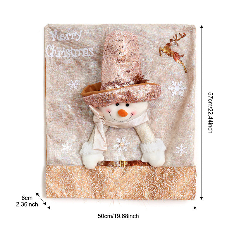 Fundas Navideñas para Sillas | Diseños de Papá Noel, Reno y Muñeco de Nieve