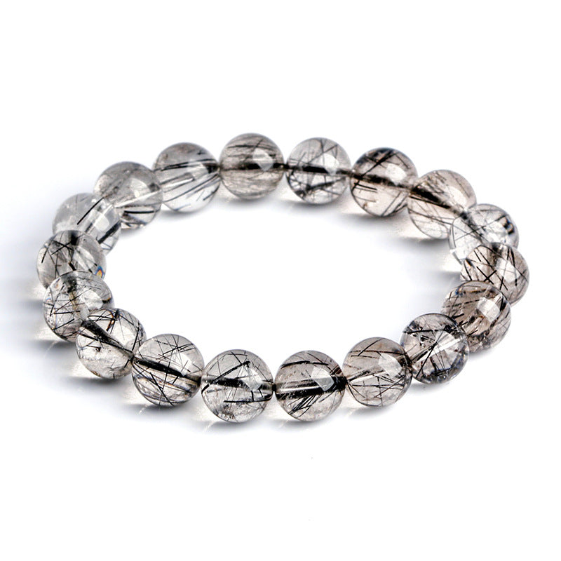 Pulsera de Cristal Natural de Cuarzo Negro: Alta Calidad, Hecha en Brasil, Evita la Energía Negativa, Joyas de Cristal de Donghai