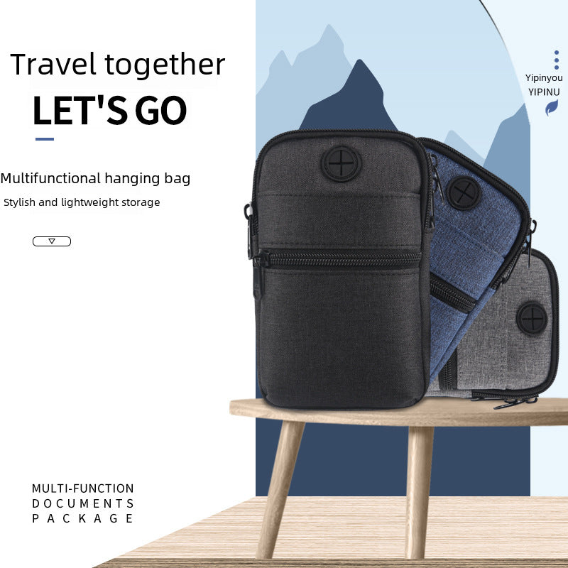 Bolsa Multifuncional Impermeable para Hombre: Monedero, Bandolera y Funda para Teléfono