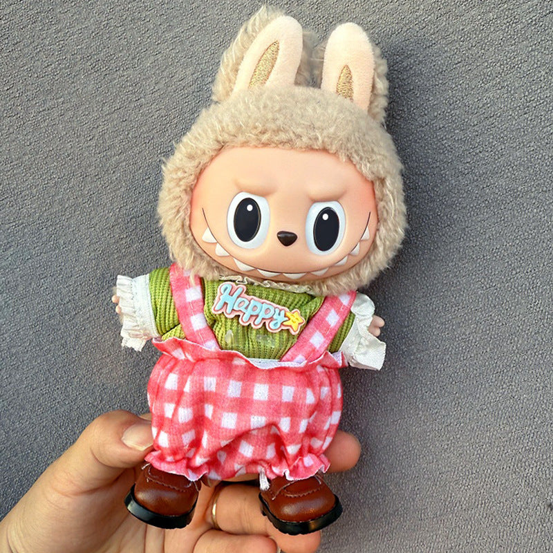 Bonitos conjuntos de Ropa y zapatos para muñecas:Accesorios para labubu de 17cm (Muñeca no incluida)