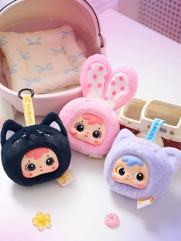 Llaveros de Samuel mini animalitos  de peluche  en caja sorpresa