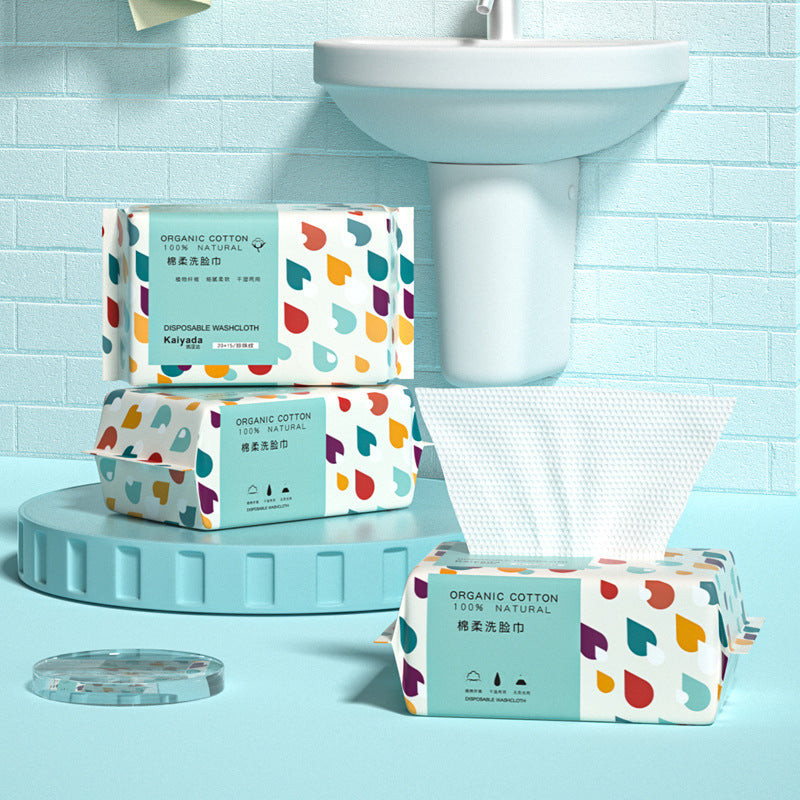 Toallas Faciales Desechables de Algodón: Paños Suaves y Gruesos para Limpieza, Secado y Cuidado Facial, Tipo Extracto