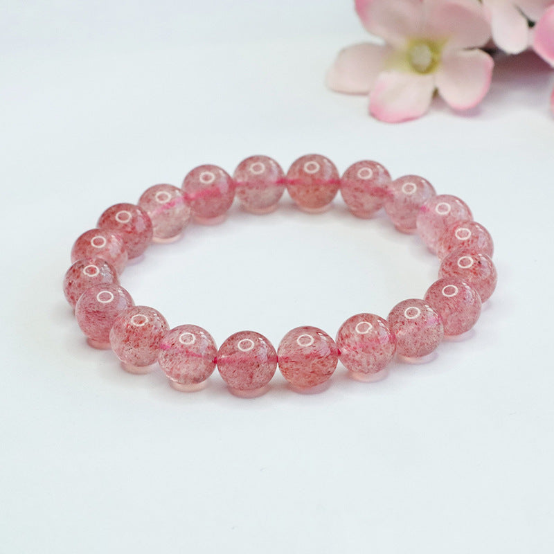 Pulsera de Cristal de Cuarzo Rosa Natural: Joyas de Color, Fabricación de Alta Calidad, Venta al Por Mayor