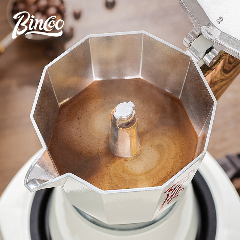 Bincoo: Elegante Cafetera Moka para Casa - Máquina de Café Espresso, Ideal para Preparar Café Concentrado y Manualmente