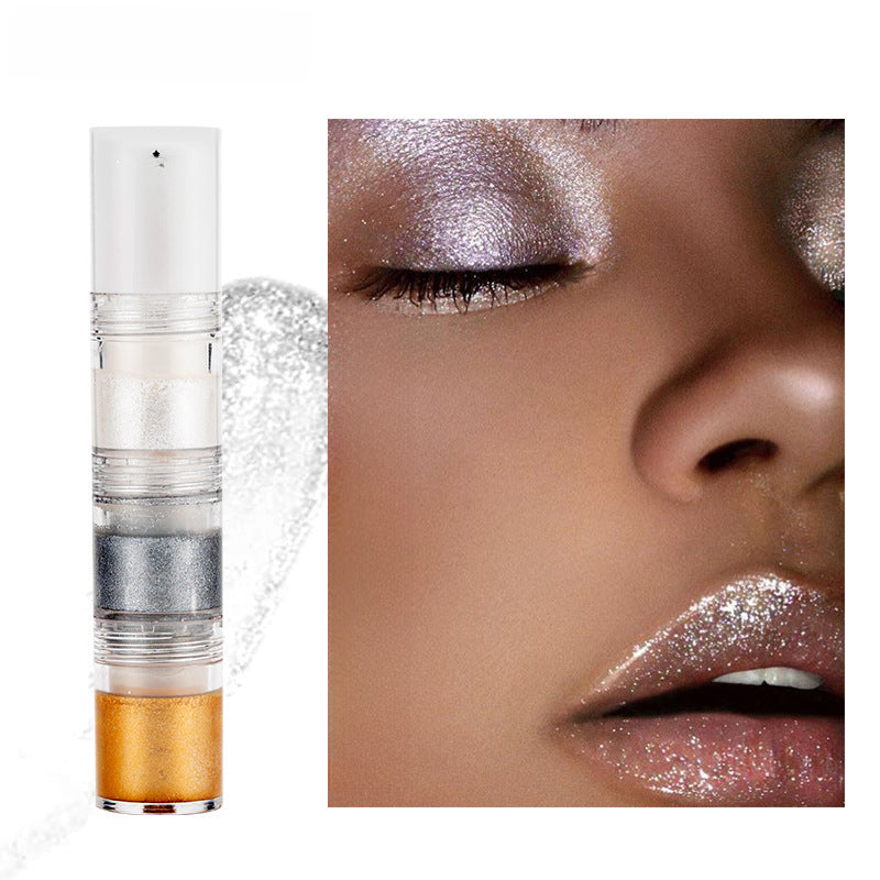 Fit Colors Sombra Líquida 3 en 1: Efecto Ahumado con Brillo de Diamante, Perlado y Multifuncional como Labial y Sombra