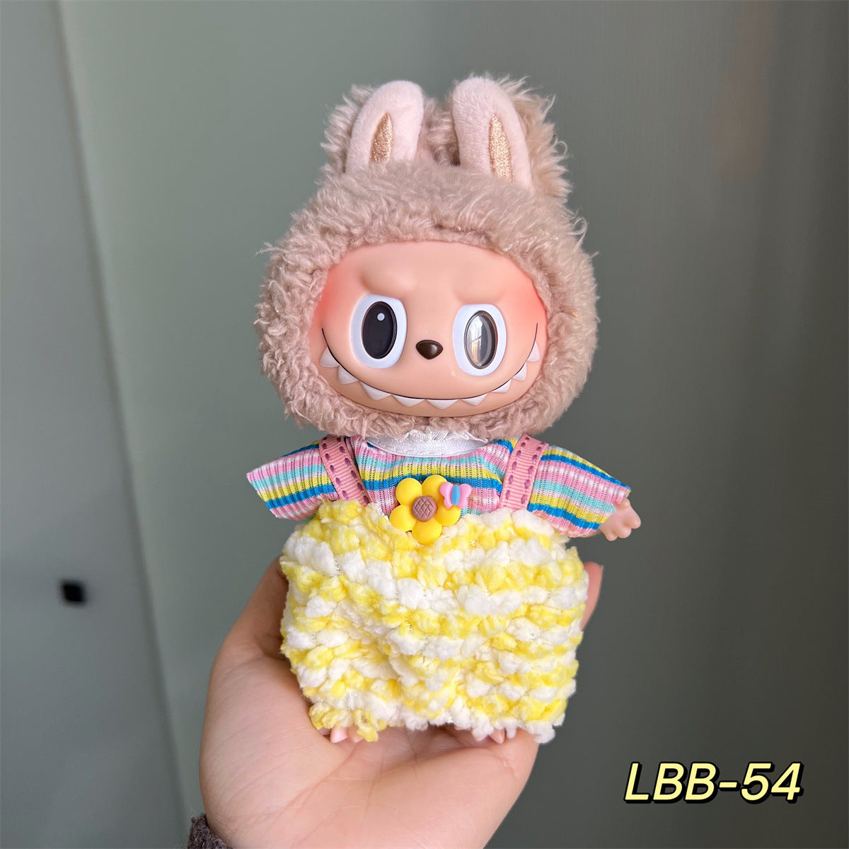 Set de Overol con aplicaciones para muñeca en variados diseños para labubu de 17cm, (Muñeca no incluida)