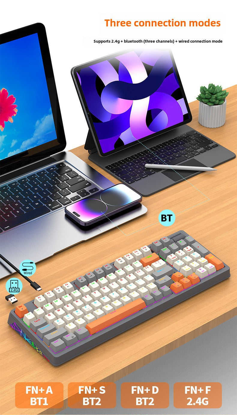 Teclado Mecánico Inalámbrico K95: 2.4G, Bluetooth, Tres Modos, Hot-Swap, Estructura Gasket para Juegos