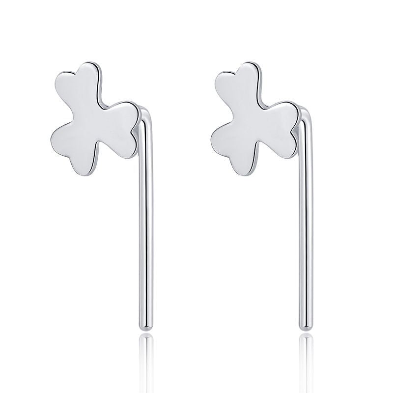 Aretes Botón de plata pura S999: Cierre de Gancho en Varios Modelos